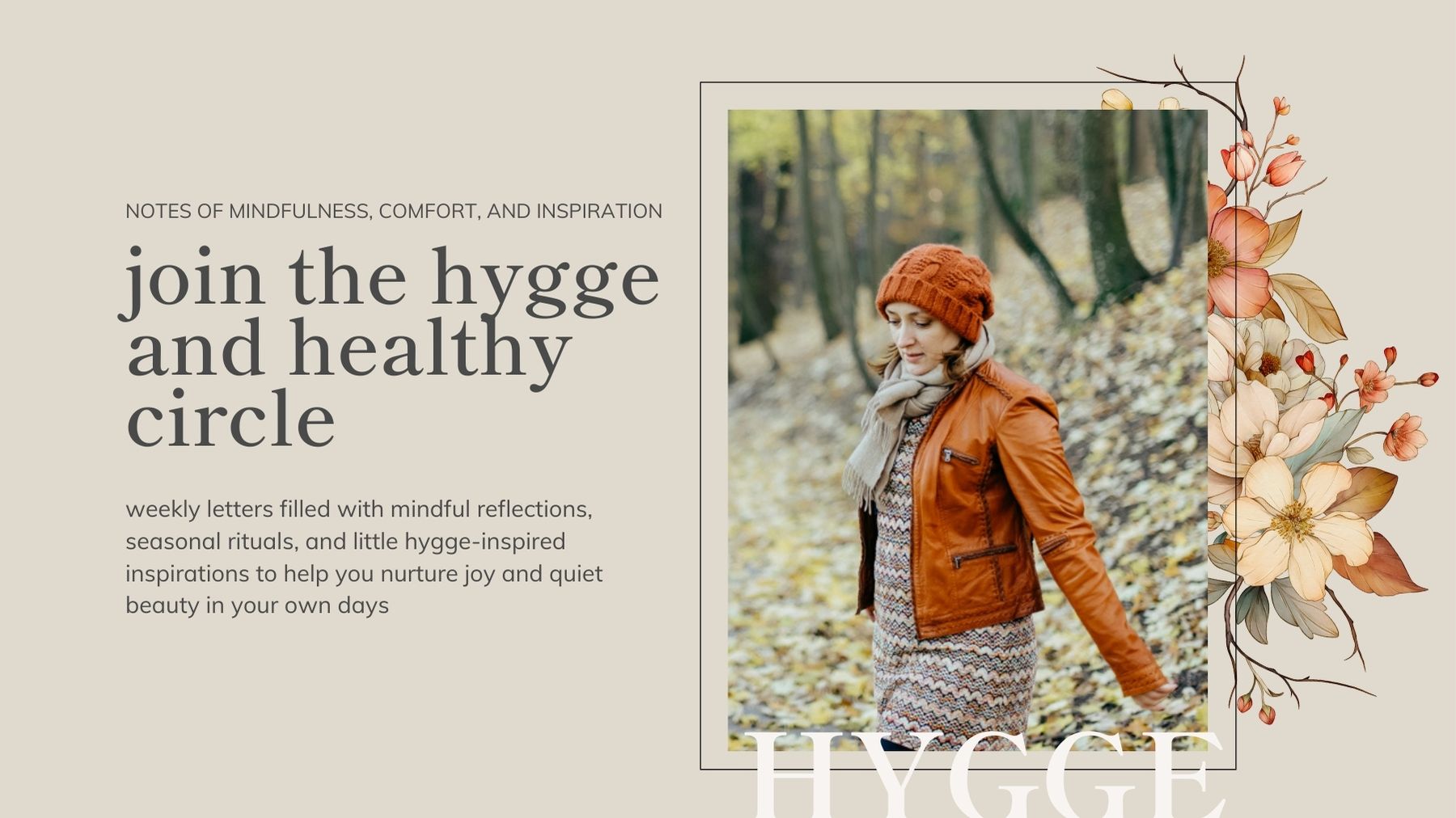 hygge and healthy letters